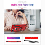 iPhone 8 Plus / iPhone 7 Plus Case with Metal Ring Holder - Red