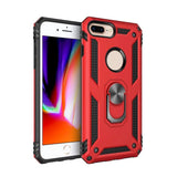 iPhone 8 Plus / iPhone 7 Plus Case with Metal Ring Holder - Red
