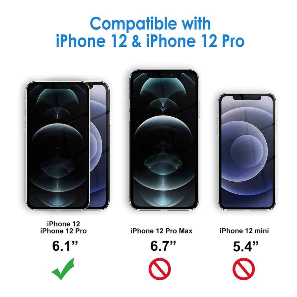 iPhone 12 /12 Pro Screen Protector Tempered Glass Case Friendly - Ultra Clear