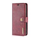 iPhone 13 Case DG MING Secure Wallet Case - Wine Red