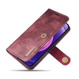 DG MING Best Quality iPhone 13 Secure Wallet Case - Wine Red