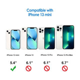 Ultrathin Skin Feel 3-Folding iPhone 13 Mini Case - Black