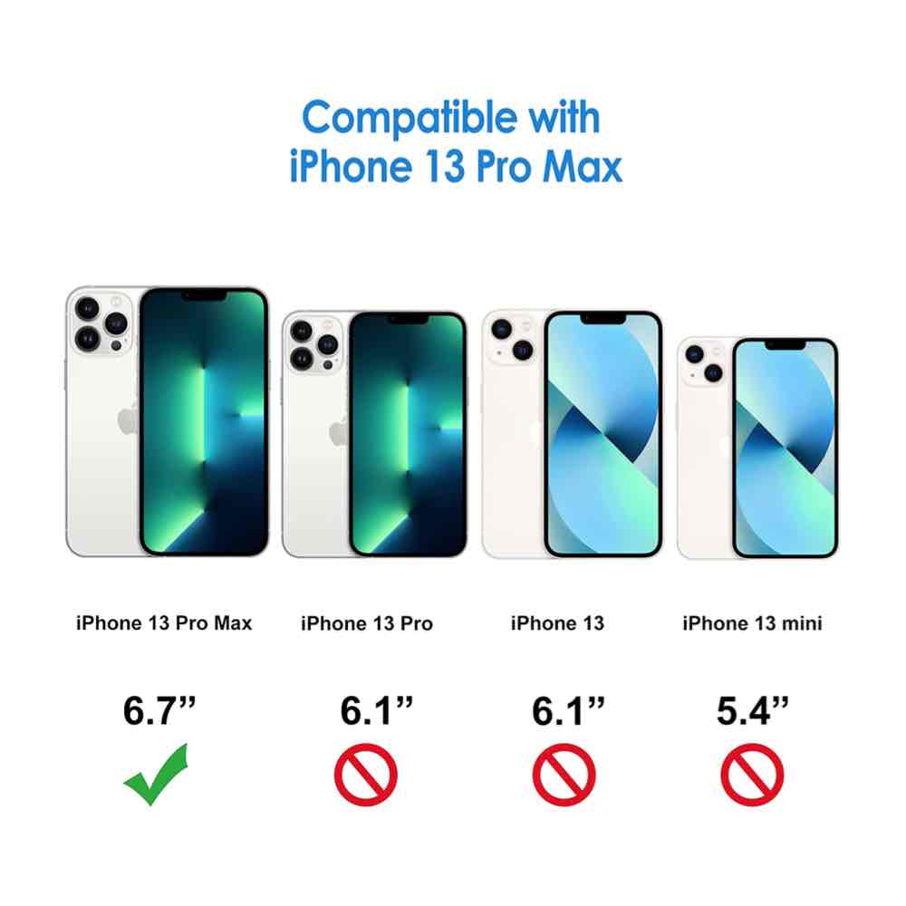 Shockproof Rugged iPhone 13 Pro Max Back Case - Blue