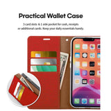 iPhone 13 Pro Max Case Mercury Canvas Diary Secure - Red