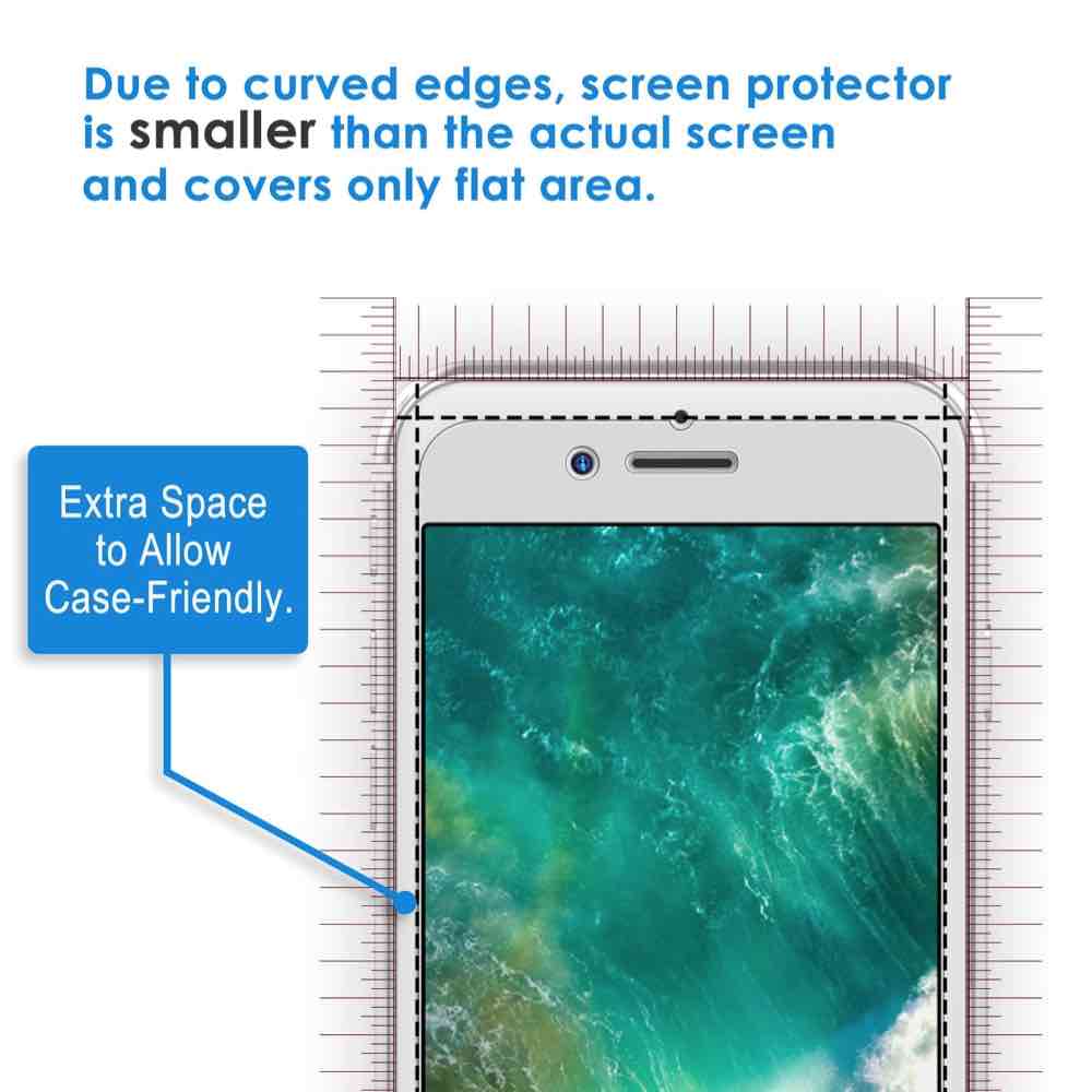 iPhone 8 / iPhone 7 Screen Protector Tempered Glass - Clear