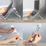 Laptop Height Extender Holder Stand Folding Portable Aluminum Alloy - Black