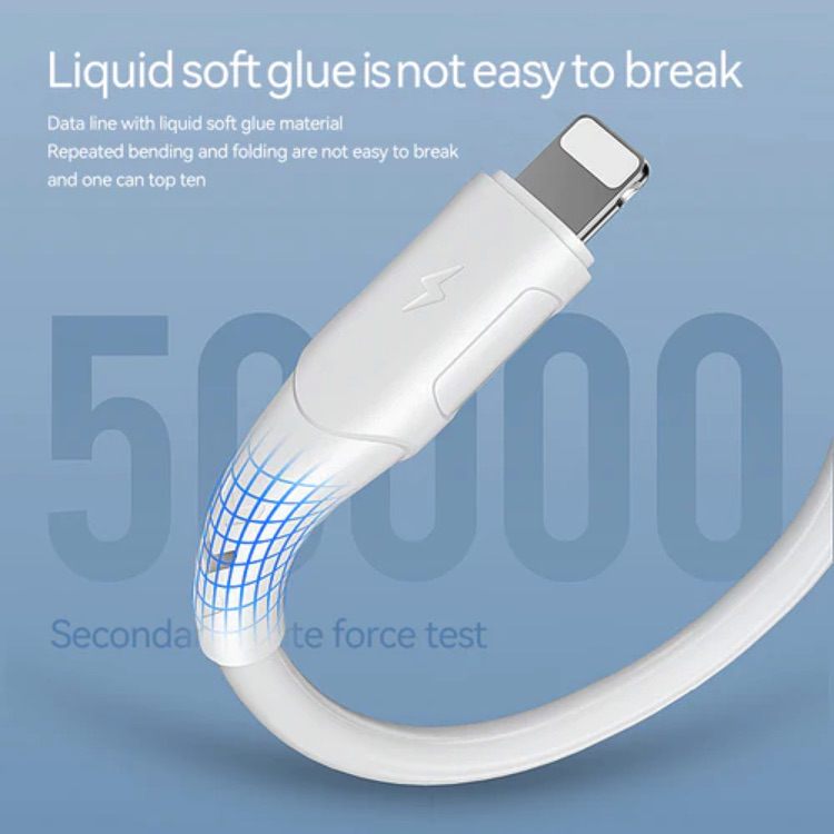 Lightning Cable 1M VIPFAN USB 3A Fast Charge - White