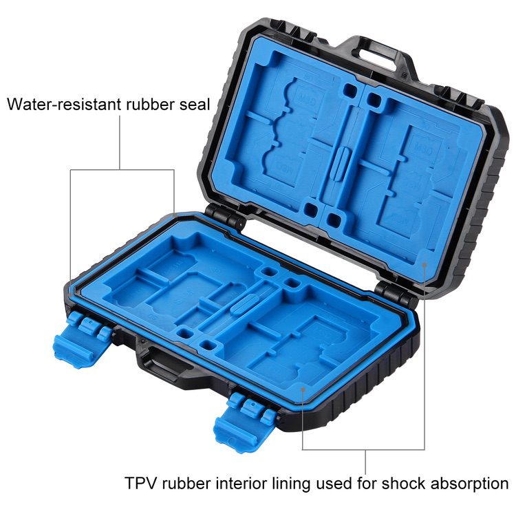 Memory Card Case Secure Box Store 27 Cards