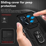 OPPO A16 Case With Sliding Camshield Cover - Black