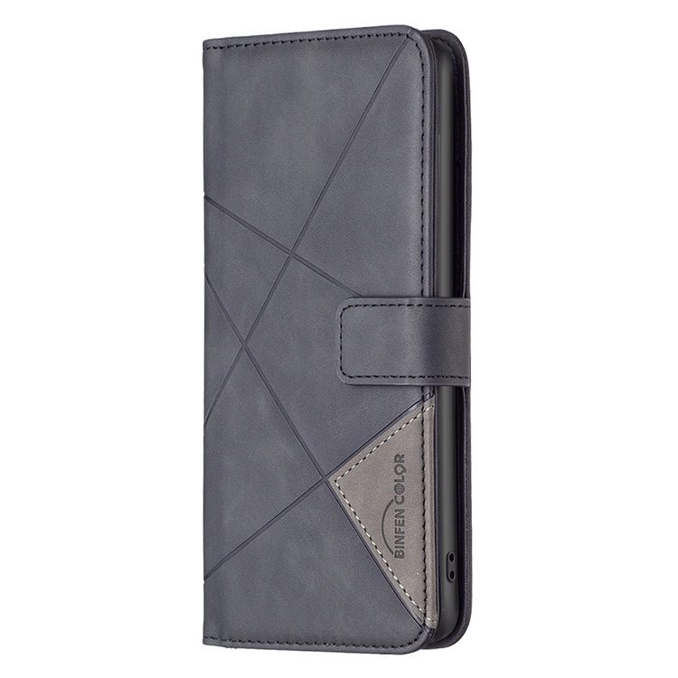 OPPO Find X5 Lite Case Magnetic Buckle Rhombus Texture - Black