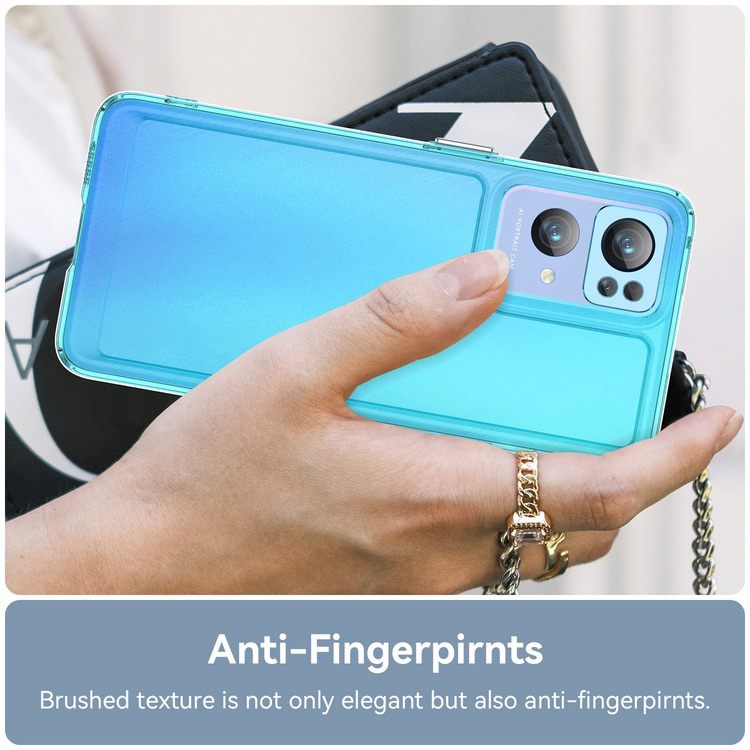 OPPO Find X5 Lite Case Shockproof Protective - Transparent Blue