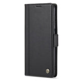 Samsung Galaxy A22 5G Case LC.IMEEKE Magnetic Buckle Flip - Black