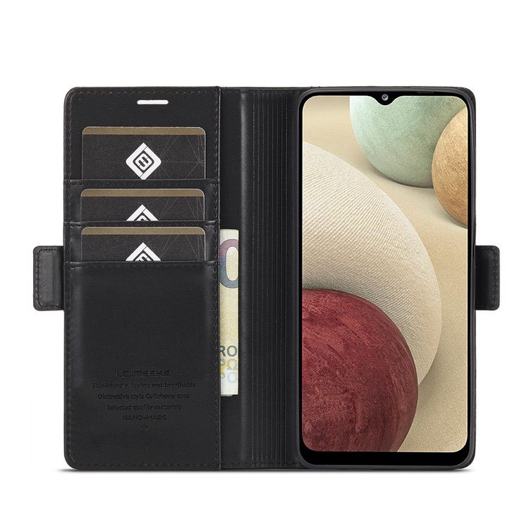 Samsung Galaxy A22 5G Case LC.IMEEKE Magnetic Buckle Flip - Black
