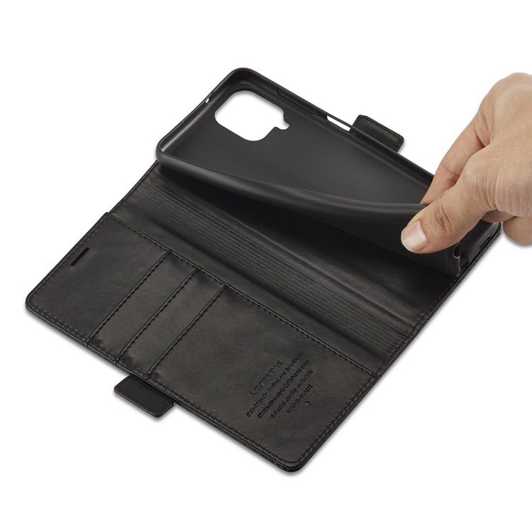 Samsung Galaxy A22 5G Case LC.IMEEKE Magnetic Buckle Flip - Black