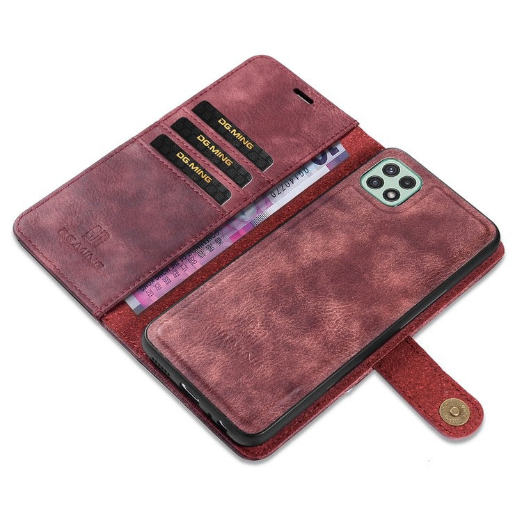 Samsung Galaxy A22 5G Case DG.MING Detachable - Wine Red