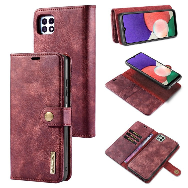Samsung Galaxy A22 5G Case DG.MING Detachable - Wine Red