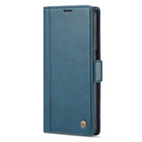 Samsung Galaxy A22 5G Case LC.IMEEKE Magnetic Buckle Blue