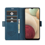Samsung Galaxy A22 5G Case LC.IMEEKE Magnetic Buckle Blue