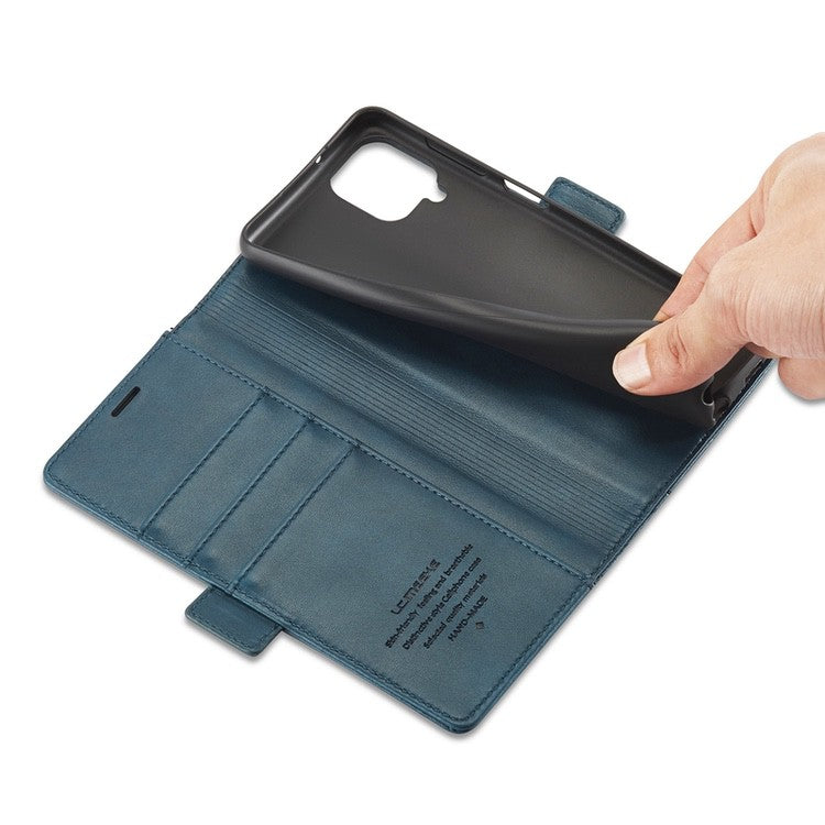 Samsung Galaxy A22 5G Case LC.IMEEKE Magnetic Buckle - Blue