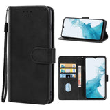 Samsung Galaxy A23 Case PU Leather Flip Wallet - Black