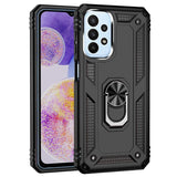 Samsung Galaxy A23 Case With Metal Ring Holder - Silver