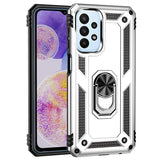 Samsung Galaxy A23 Case Shockproof with Metal Ring Holder - Silver