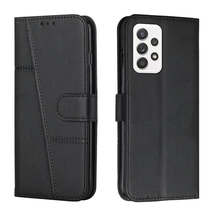 Samsung Galaxy A33 Case Stitching Calf Texture - Black