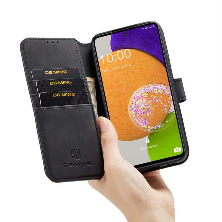 Samsung Galaxy A53 5G Case DG.MING Secure Flip Wallet - Black