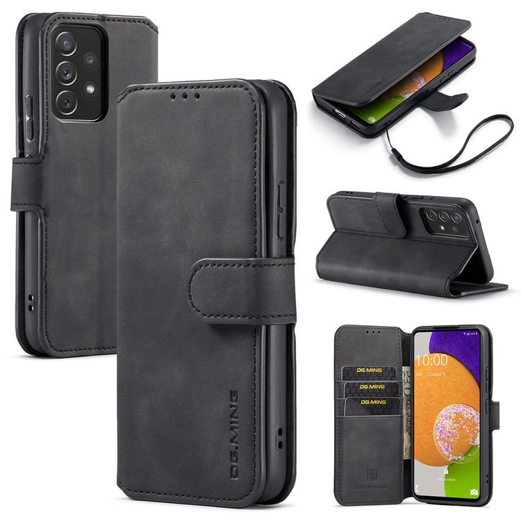 Samsung Galaxy A53 5G Case DG.MING Secure Flip Wallet - Black