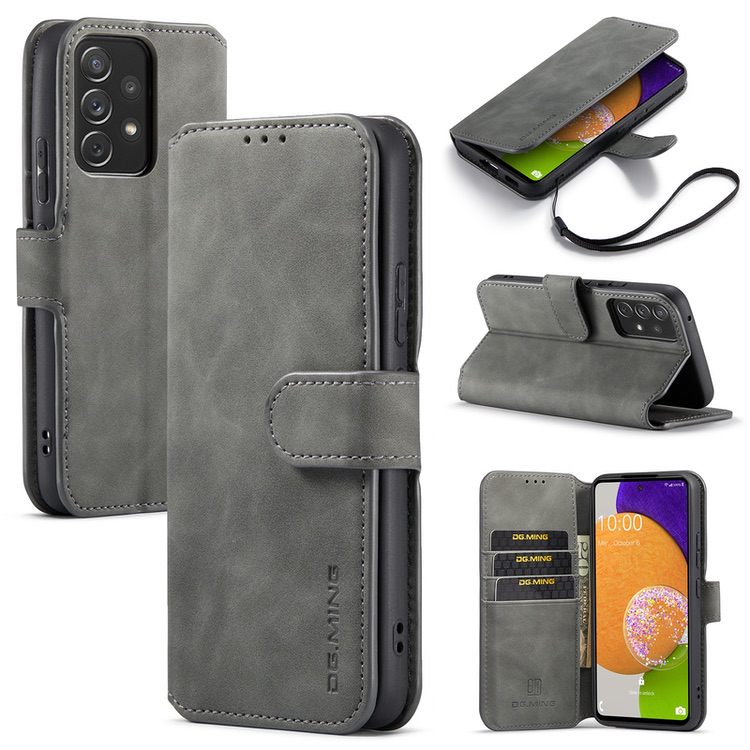 Samsung Galaxy A53 5G Case DG.MING Secure Flip Wallet - Grey