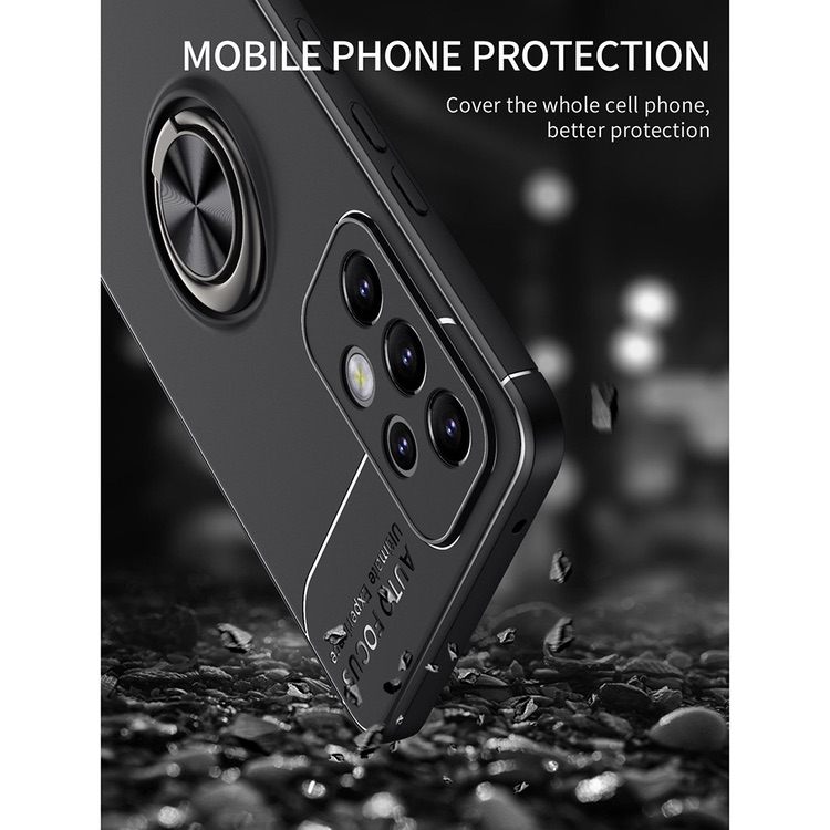Samsung Galaxy A53 5G Case With 360-degree rotating metal ring holder - Black