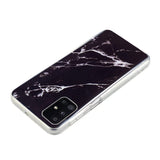 Samsung Galaxy A71 4G Case IMD Marble Pattern Shockproof - Black
