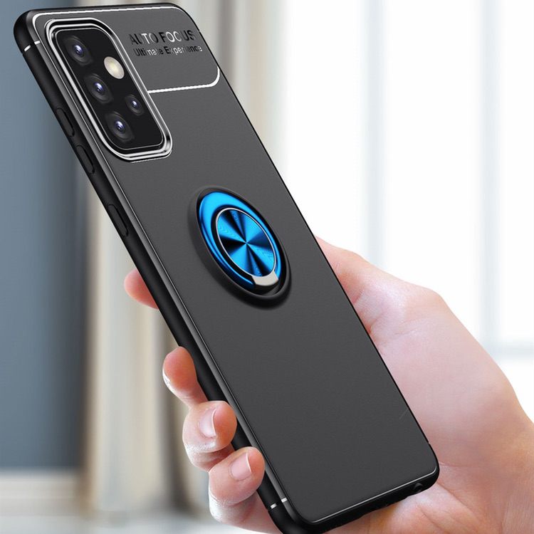 Samsung Galaxy A72 Case Shockproof with Metal Ring Holder - Red