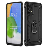 Samsung Galaxy A73 5G Case with Metal Ring Holder - Black