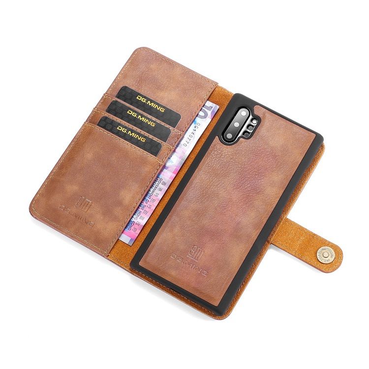 Samsung Galaxy Note 10 Case DG.MING Flip Detachable Magnetic - Brown