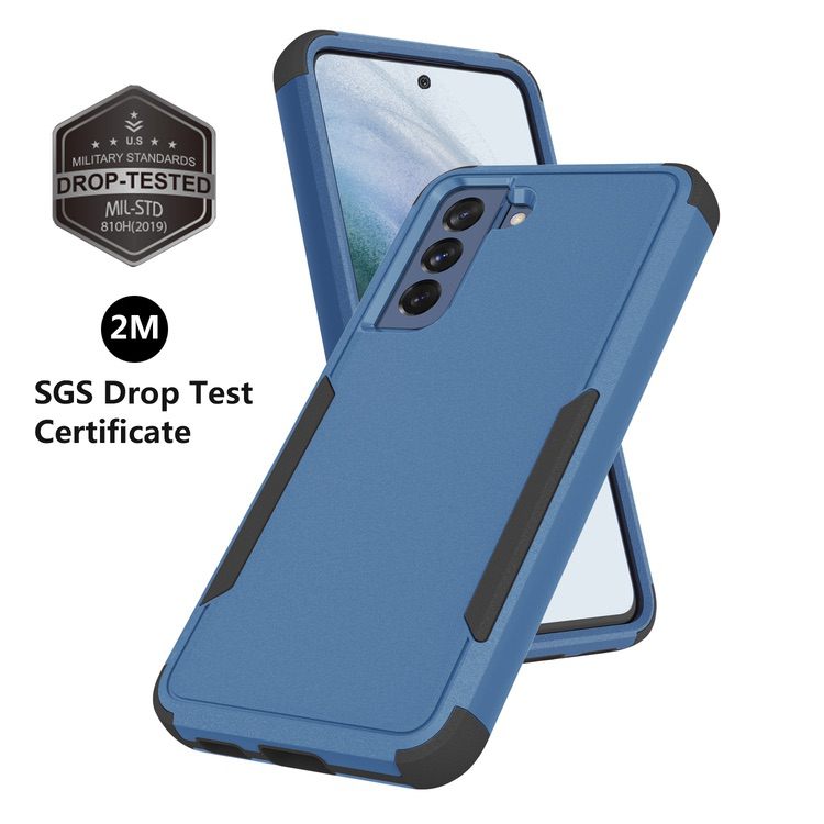 Samsung Galaxy S21 FE Case Armor Heavy Duty - Blue Black