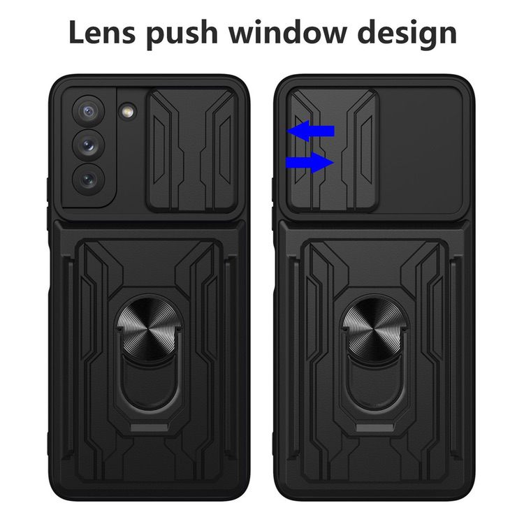 Samsung Galaxy S21 FE Case With Camera Shield - Black