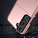 Samsung Galaxy S22 Case With 2 Card Slots - Rose Gold