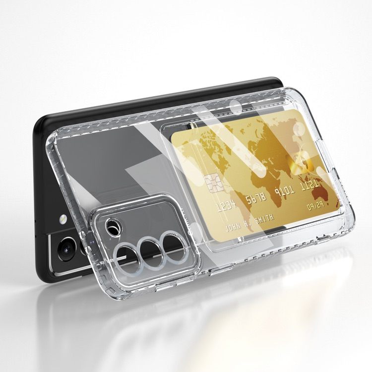 Samsung Galaxy S22 Plus Case with Card Slot - Transparent