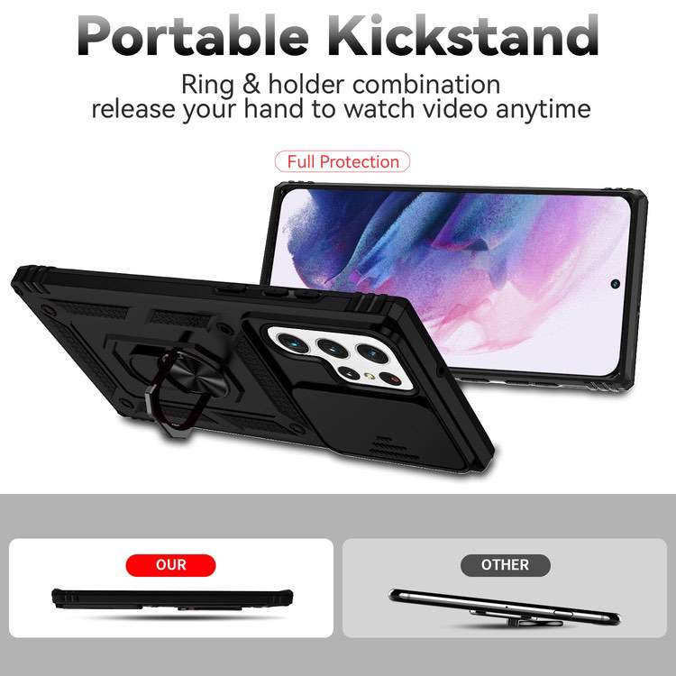 Samsung Galaxy S22 Ultra 5G Case With Camera Shield Black