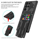 Samsung Galaxy S22 Ultra Case Armor With Card Slots Black