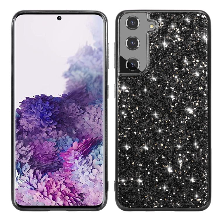 Samsung Galaxy S22 Ultra Case Glitter Powder Shockproof - Black