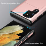 Samsung Galaxy S22 Ultra Case with 2 Card Slots - Rose Gold