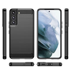 Samsung Galaxy S23 5G Case Brushed Texture Carbon Fiber TPU - Black