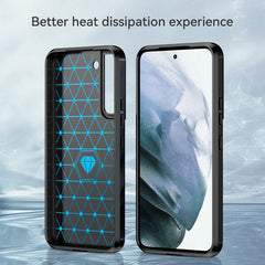 Samsung Galaxy S23 5G Case Brushed Texture Carbon Fiber TPU - Black