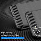 Samsung Galaxy S23 5G Case Brushed Texture Carbon Fiber TPU - Black