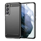 Samsung Galaxy S23 5G Case Brushed Texture Carbon Fiber TPU - Black