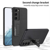 Samsung Galaxy S23 5G Case GKK Shockproof Carbon Fiber - Black