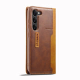 Samsung Galaxy S23 5G Case LC.IMEEKE Secure Flip - Brown