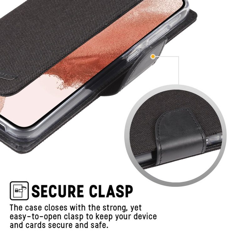 Samsung Galaxy S23 5G Case MERCURY Canvas Shockproof - Black